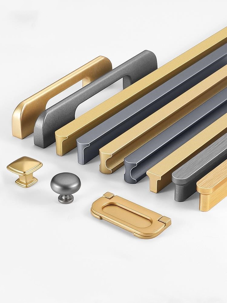 Gold Wardrobe Door Handle Lengthened Aluminum Alloy Cabinet Drawer Cabinet Door Handle