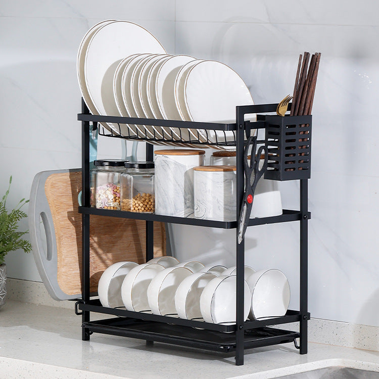 Double-layer Tableware Storage Rack Tableware Drainer Sink Sink