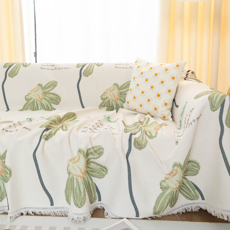 Sofa Cover Waffle Cushion Non-slip Cover Cloth