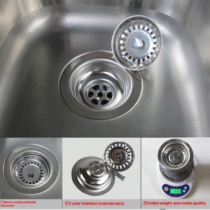 Kitchen Sink Stainless Steel Drainer Washing Basin Accessories